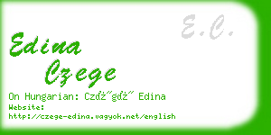 edina czege business card